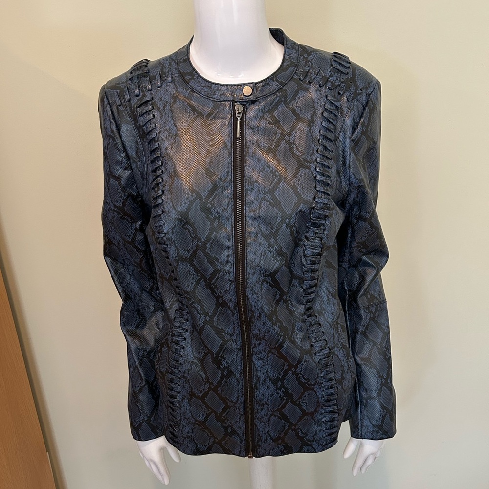 H by Halston Snake Print Jacket